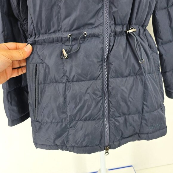 L.L. Bean Petite Mountain Classic Navy Down ooded Parka Jacket Downtek - Picture 3 of 9